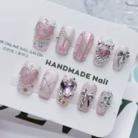 Uñas Postizas de Alta Calidad, Cortas y Largas, Almendradas y Cuadradas, Color Rosa Sailor Moon, 30 Piezas, Cobertura Completa