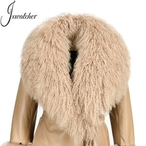 Ingrosso cappotto <span class=keywords><strong>in</strong></span> <span class=keywords><strong>vera</strong></span> <span class=keywords><strong>pelle</strong></span> di pecora a doppio petto collo di pelliccia mongolia autunno con risvolto <span class=keywords><strong>Trench</strong></span> <span class=keywords><strong>in</strong></span> <span class=keywords><strong>vera</strong></span> <span class=keywords><strong>pelle</strong></span> cappotti con pelliccia per le signore - Product Image 4