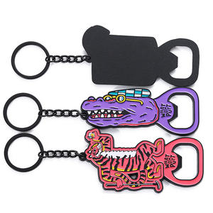 Abridor de Botellas Personalizado con Diseño de Animal Divertido <span class=keywords><strong>en</strong></span> 3D, Llavero Abridor de Botellas de Aleación de Metal Esmaltado con Logotipo Personalizado - Product Image 2