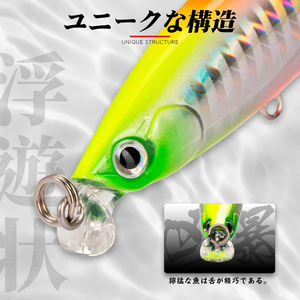 Leurre flottant Hunt House Minnow en gros, leurre de pêche en plastique dur pour eau salée, longue portée, pour brochet et bar - Product Image 4