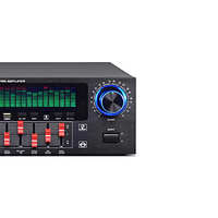 Amplificateur Récepteur Hi-Fi Mini Domestique en Métal 150W RMS 2.0 Canaux 96dB SNR avec Télécommande et Lecteur USB