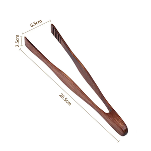1 pince de cuisine en bois, pince alimentaire, pince à salade, pince à viande, pince à pain, pince à toast, pince de service pour barbecue, ustensile de buffet de cuisine - Product Image 5
