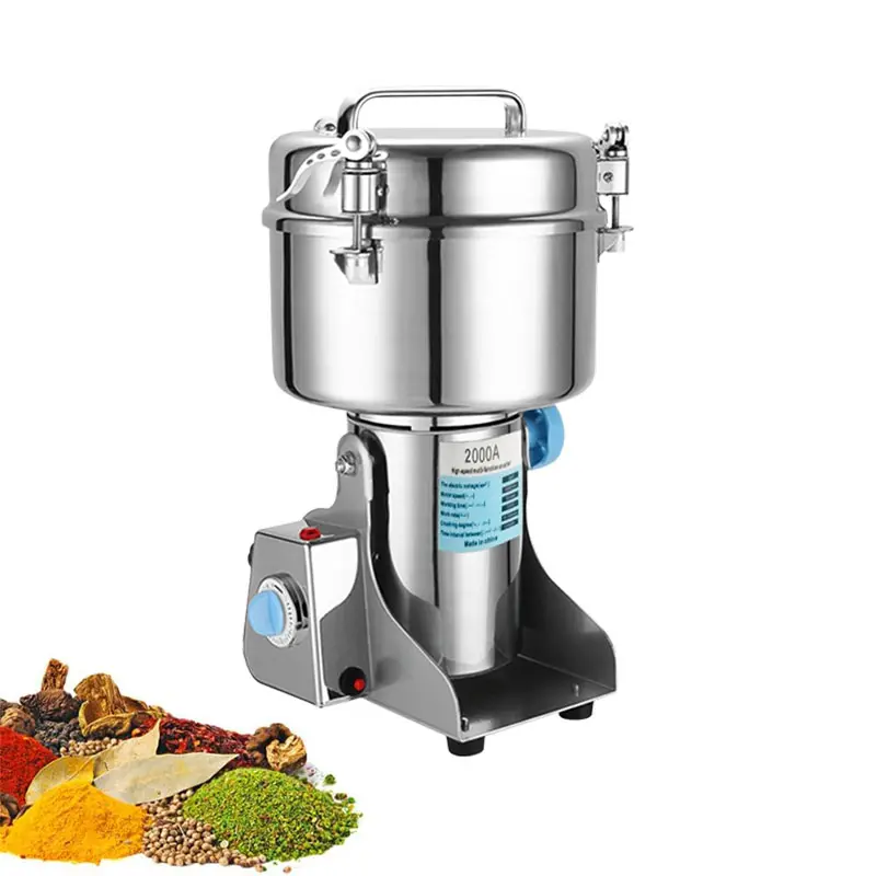 2000g aço inoxidável elétrico pó moedor seco alimentos para todos os fins grain grinder