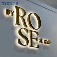 Letras de Canal 3D de Acero Inoxidable de Alta Calidad con Retroiluminación LED, Impermeables para Exteriores, Letreros con Halo Luminoso para Fachadas de Tiendas Comerciales