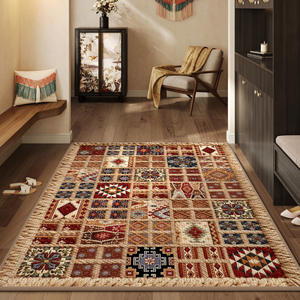 Alfombra de Entrada de Estilo Étnico, Diseño Retro Americano, Fibra de Poliéster Antideslizante y Resistente al Desgaste, Rectangular, para Uso Doméstico - Product Image 5