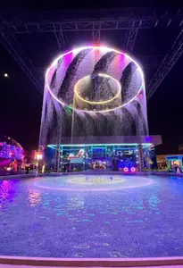 Cortina de agua digital de lujo AWS con luz LED Fuente de agua de música de nuevo diseño