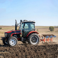 Tracteur agricole 4x4 robuste de 120 CV avec moteur et boîte de vitesses – Compatible avec le sous-soleur, le disque à herse, le motoculteur et le travail du sol