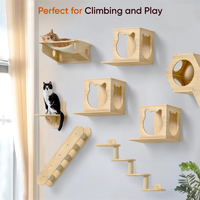 Vente en gros d'étagères murales pour chat en bois naturel hamac pour maison et décoration intérieure