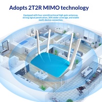 Router de Doble Banda Wall-Penetrating King AC1200 WG8901 para Uso Doméstico, Compatible con OpenWRT, Tecnología Inalámbrica Inteligente MIMO