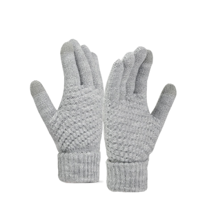 Guantes de punto de Jacquard acrílico con moda difusa estilo liso deportes al aire libre esquí ciclismo pesca uso diario de fiesta invierno - Product Image 2