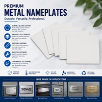 Plaque métallique personnalisée durable avec code QR, plaques métalliques gravées personnalisées pour l'image de marque, l'étiquetage des emballages et des produits