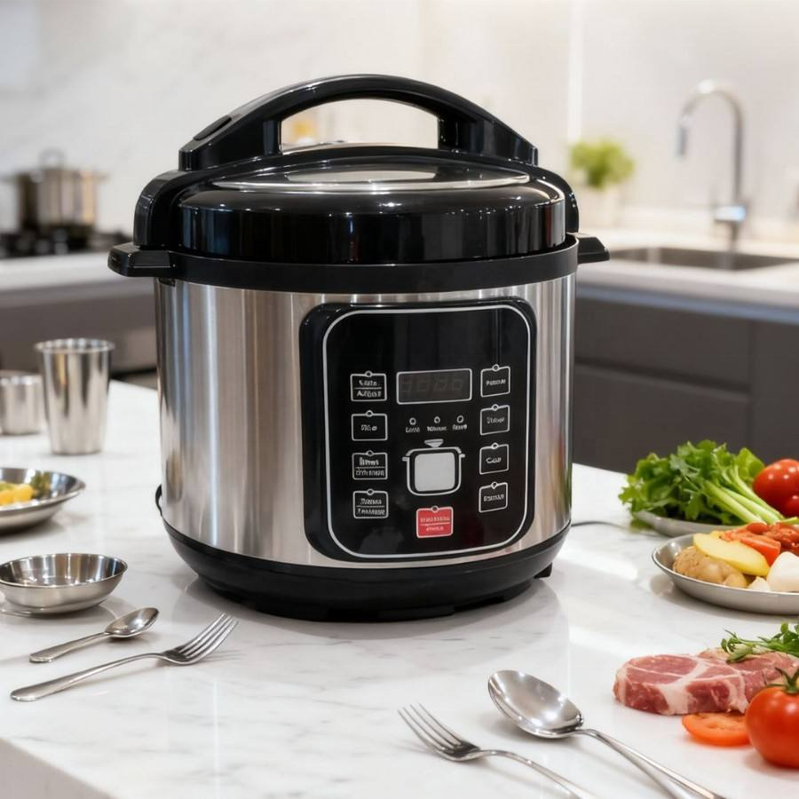 6L Smart Electric Rice Cooker – Stainless Steel Non-Stick Cooker with LED Digital Display - View 3