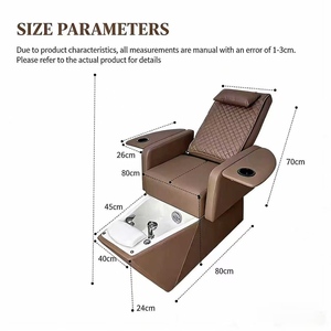 เก้าอี้นวดเท้าปรับระดับได้พร้อมอ่างน้ำวนสำหรับทำเล็บและสปา - Product Image 3
