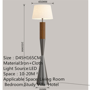 Modern <strong>Floor</strong> <strong>Lamp</strong> with Matte <strong>Grey</strong> Iron Tapered Base Beige Linen Shade for Living Room Bedroom Study Villa Hotel - Product Image 6
