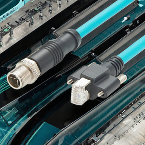 <strong>Premier</strong> Cable CAT6A M12 8 Position X-Code Male Female Panel Mount High Flex Gold-Plated <strong>Contacts</strong> IP67 Industrial Ethernet - Product Image 3