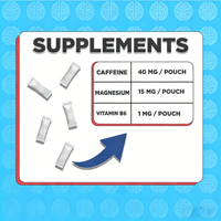 Complément alimentaire naturel à base d'alpha-caféine, de L-théanine, de vitamine B12 et B6, en sachets, marque privée OEM, gommes nootropiques, énergie et concentration