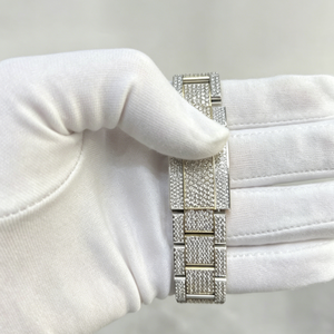 Montre de luxe pour homme en acier inoxydable, entièrement sertie de moissanite VVS de haute qualité, mécanique, vente en gros, personnalisable pour les grandes quantités - Product Image 3