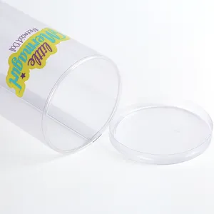 Wholesale Custom Clear Container Empty Transparent Round Plastic Cylinder Tube Packaging for Packing Gift Boxes with Lids