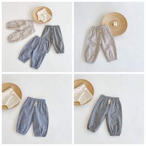 Pantalon d'été en coton à carreaux pour bébé, pantalon décontracté pour bébé fille et garçon, <span class=keywords><strong>sarouel</strong></span> Long - Product Image 2