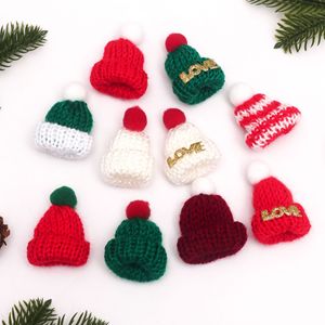 Mini chapeau tricoté de Noël, accessoires DIY, mini écharpe en laine de Noël, accessoires pour mini écharpe - Product Image 3