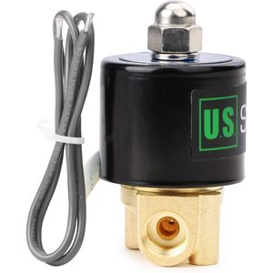 États-Unis Vanne solénoïde électrique en laiton massif de 1/4 pouce 24VDC normalement fermée VITON - Product Image 3