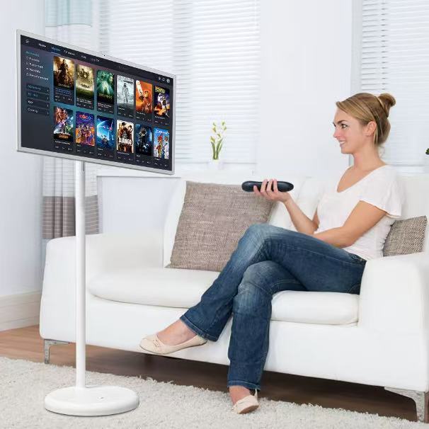 Android 13 120Hz LED Monitor 27/22inch Smart Tv Wireless Smart Rechargeable Portable TV Stand Hot-selling Rotatable Touch Screen