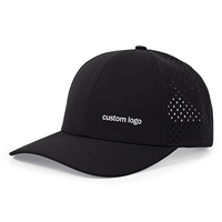 Gorra de Béisbol Unisex de Mezclilla al por Mayor, Personalizada con Perforaciones Láser, de 6 Paneles, Impermeable, Ajustable, con Cierre Metálico