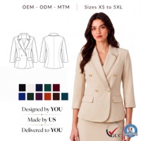 Conjunto de Dos Piezas de Poliéster en Varios Colores para Mujer, Trajes Profesionales para Oficina, Ejecutivas, Carrera, Imagen Corporativa