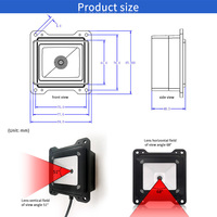 Módulo Escáner 2D Integrado Ecodesky EMT6022RF de Decodificación Rápida, Lector de Códigos de Barras NFC para Control de Acceso