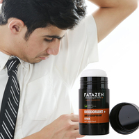 FATAZEN Baume Désodorisant Biologique Aisselles Parfum Anti-transpirant 100% Naturel Ambre Santal Bâtonnet Déodorant 2-en-1