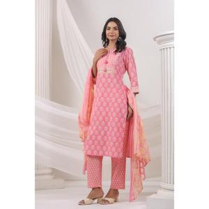 Thiết Kế Mới Phụ Nữ 3 Thiết Lập Ấn Độ Kurti Quần Ba Quý Tay Áo Thời Trang Dịp Mặc <span class=keywords><strong>In</strong></span> <span class=keywords><strong>Kurtis</strong></span> Trong Giá Bán Buôn - Product Image 1