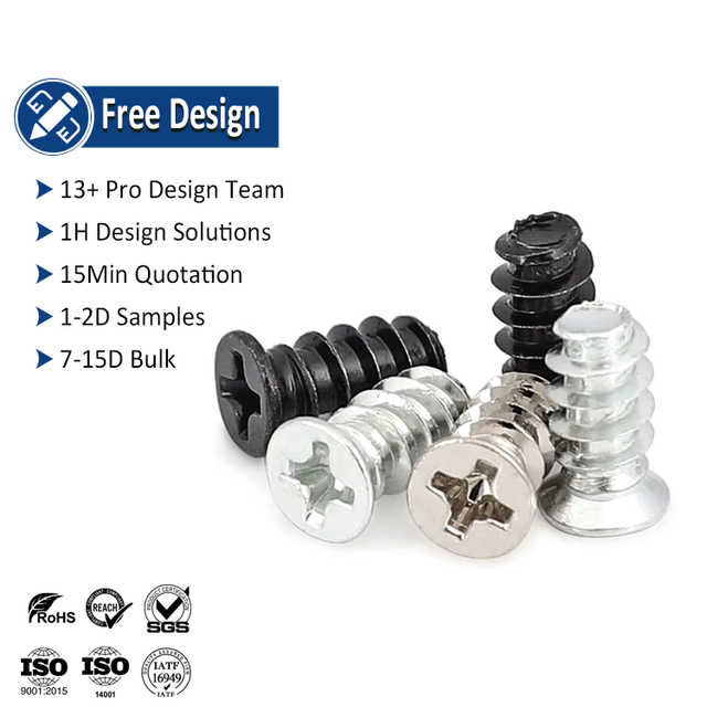 Self-tapping Screw M4 M5 Small Countersunk Flat Head Phillips Black Zinc Nickel Iron Computer Laptop PC Case Fan Screws