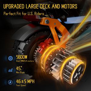 Monopattino Elettrico a Doppio Motore ad Alta Velocità per Adulti, Autonomia <span class=keywords><strong>50</strong></span>-60 Miglia Fuoristrada con Display MPH - Product Image 3