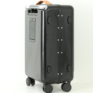 Business Trolley Case 20-Inch Gray Lockable Swivel <b>Wheels</b> Detachable Handle Solid Color Leisure Travel - Product Image 2