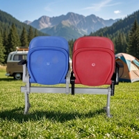 Siège de stade pliable et rotatif avec accoudoirs, chaise de gymnase moulée par injection plastique, sièges pour gradins extérieurs