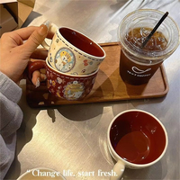 Tasse à café en céramique pour chat Vintage Cute Wealth Attraction Meow