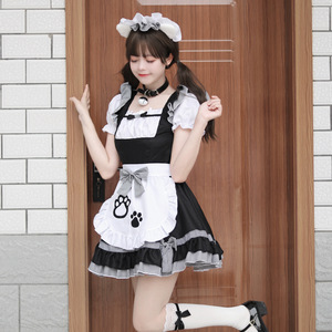 Costumi <span class=keywords><strong>Sexy</strong></span> da <span class=keywords><strong>Cameriera</strong></span>, Abito Lolita Carino con Gonna da Gattina, Outfit da <span class=keywords><strong>Cameriera</strong></span> per Feste in Maschera - Product Image 2