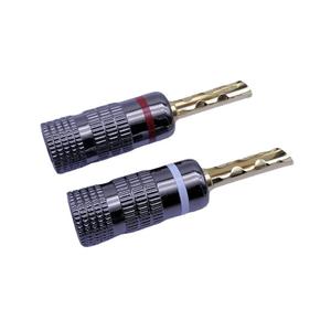 Conector tipo banana en forma de diente de sierra, carcasa de cobre y aluminio, conector tipo banana chapado en oro rojo y blanco, salida de fábrica de conectores para altavoces - Product Image 3