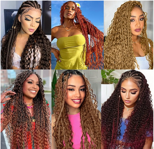 Capelli per intrecciare 150g, stile Pony, con onde sciolte, ricci a spirale, ricci alla francese, a trama singola, non tinturabili - Product Image 6
