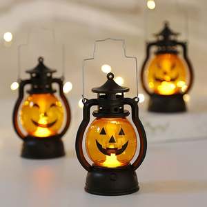 Nueva lámpara de aceite de Halloween transfronteriza, linterna de calabaza portátil, decoración de Calavera, lámpara de Pony, Bar, accesorios de Ambiente de fiesta - Product Image 1