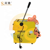 Shuangchi Électrique Bubble Tea Boba Jus Tasse Machine À Sceller Papier Matériel Main Manuel Plateau De Table Scellant pour Lait Boissons