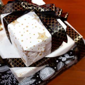 High Quality Wholesale 80g Christmas <b>White</b> Kraft PaperTissue 43*300cm Gift Luxury Custom Birthday Packaging <b>Wrapping</b> <b>Paper</b> Roll - Product Image 5