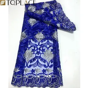 China Fabric Supplier Lace 2022 Nigerian Lace Fabric For Women Dress Africa French Tulle Mesh With Stones Ladies Wear