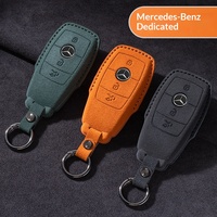 Étui à clés pour Mercedes-Benz E300L GLC260, avec boucle pour homme, accessoires intérieurs complets pour la gamme E260L, en cuir suédé FMP-BC001