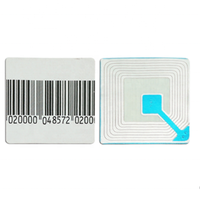 Étiquettes EAS du système de sécurité RF 8.2MHz 30*30mm autocollants de sécurité de code à barres en papier blanc modèle HAX701 pour une utilisation en supermarché