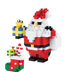 Set di Micro Blocchi da Costruzione Albero di Natale e Babbo Natale, Giocattolo Educativo DIY in ABS, Confezione Regalo per Bambini per le Festività - Product Image 3