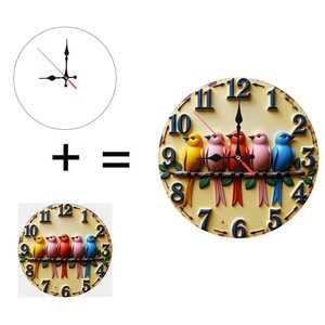 Round Wooden Wall <b>Clock</b> 25Cm Silent Non Ticking Bedroom Home Decor <b>Clock</b> - Product Image 1