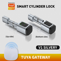Cerradura Inteligente Smartek de Estilo Europeo con Opción de Aplicación Tuya para Huella Dactilar, Teclado, Tarjeta y Cilindro de Nivel C