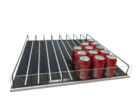 Système de poussoir à ressort pour rayonnages de supermarché, alimentation automatique, pour bouteilles, boissons en conserve et snacks, robuste