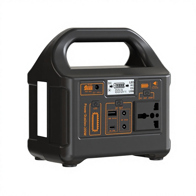 200W Outdoor Camping Portable Power Bank Solar Power Station for Self-Drive Tours Gatherings Fishing & Lighting